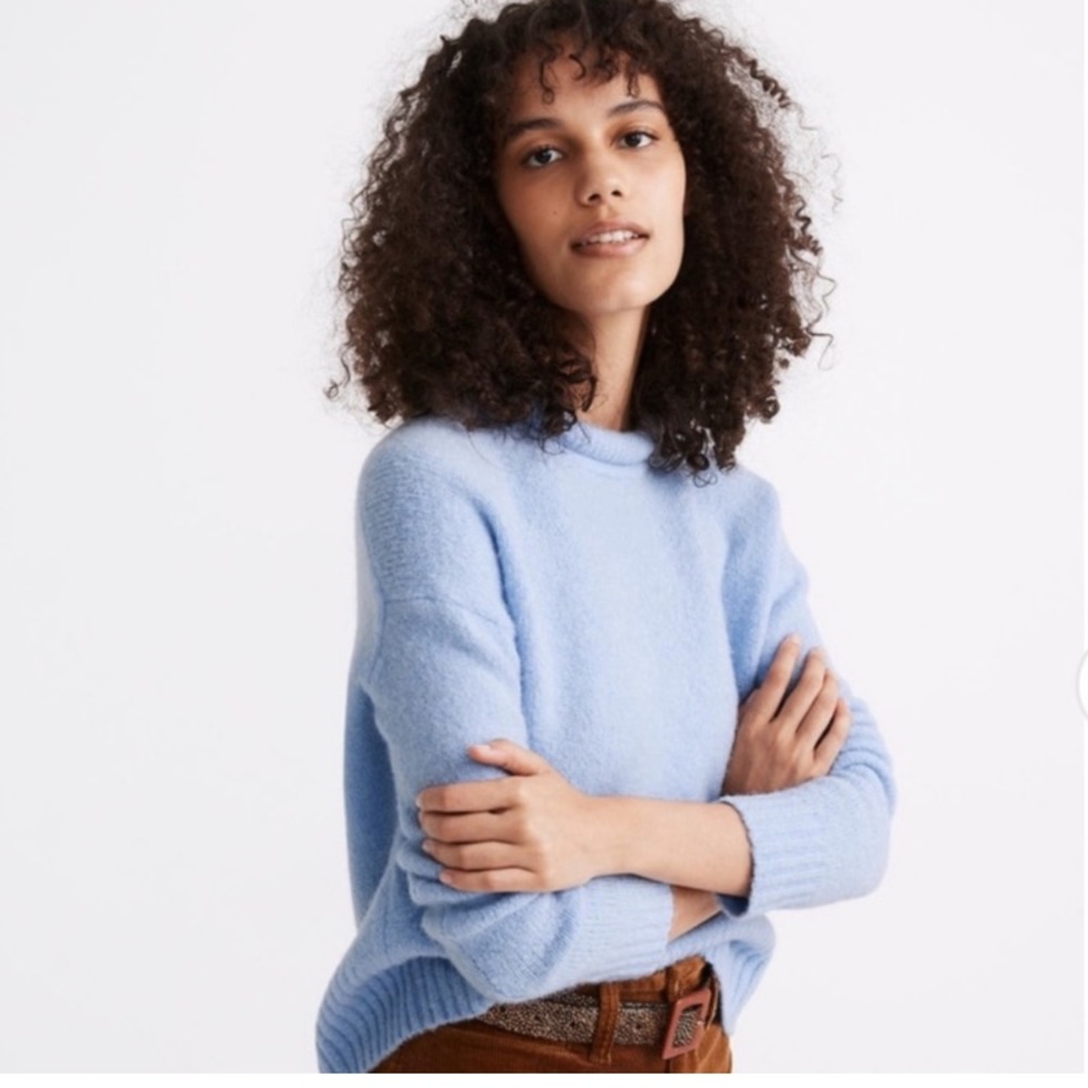 Madewell Fulton puff neck trim pullover